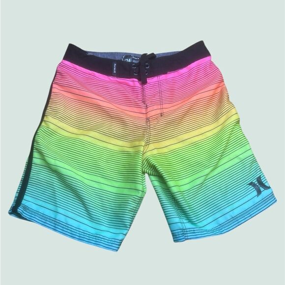 Hurley Shoreline Rainbow Striped Board Shorts - Picture 1 of 9